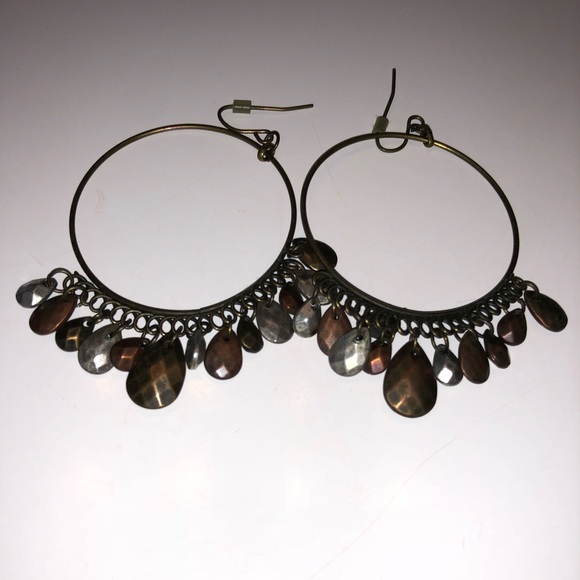 Rustic Hoop Earrings - Picture 1 of 1